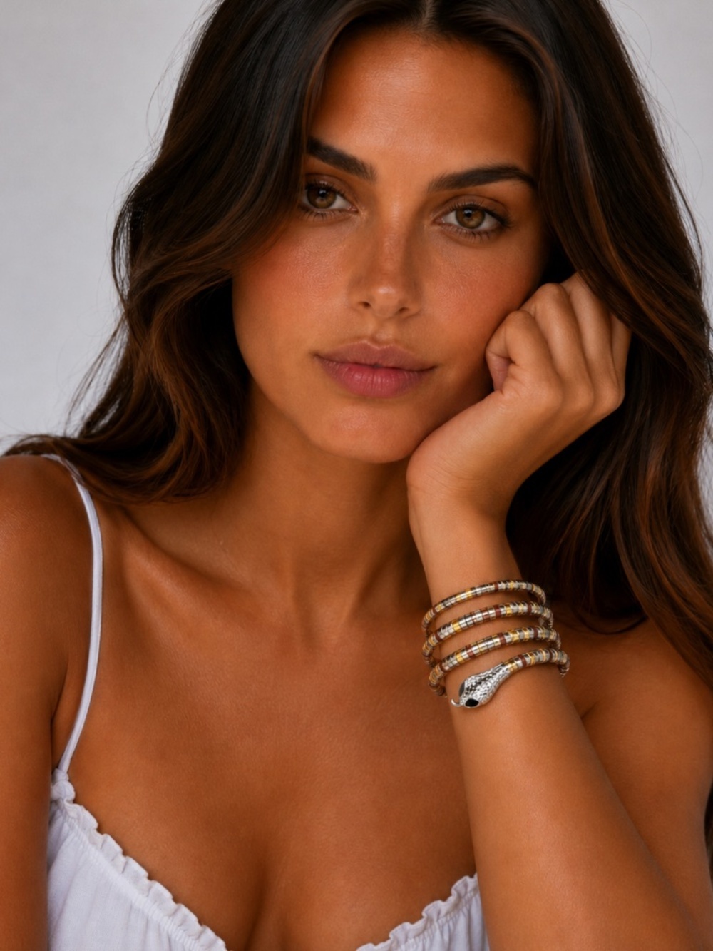 Multi Tone Snake Multi Wear Necklace/Bracelet